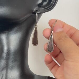 Vintage native sterling silver teardrop earrings